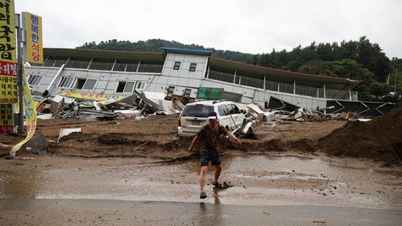 الأمطار غزيرة في كوريا الجنوبية