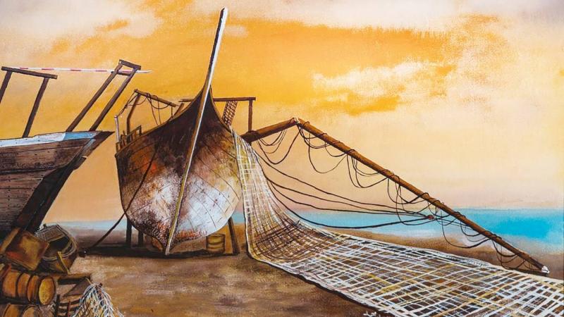 لوحة للفنانة خلود محمد