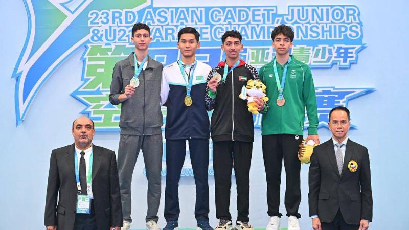 راشد الصريدي على منصة التتويج