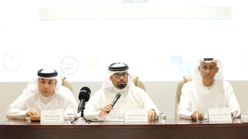 النقبي وعلاي والحريثي خلال المؤتمر الصحفي