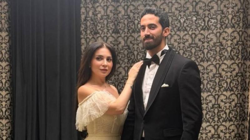 مي عز الدين وزوجها 