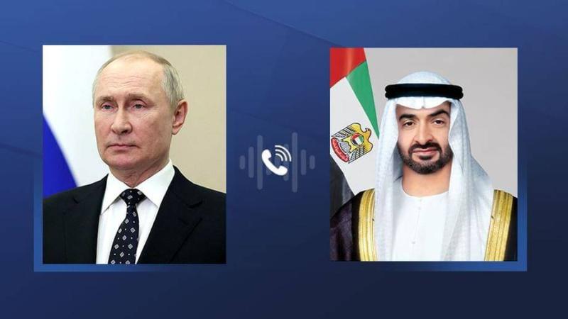 محمد بن زايد والرئيس الروسي يبحثان العلاقات والتطورات الإقليمية