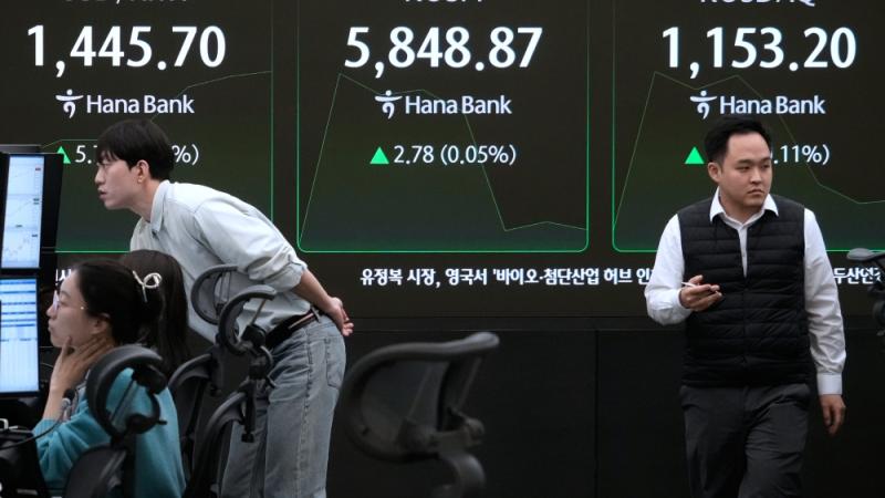 قاعة تعاملات الأسواق الخارجية في بورصة سيول