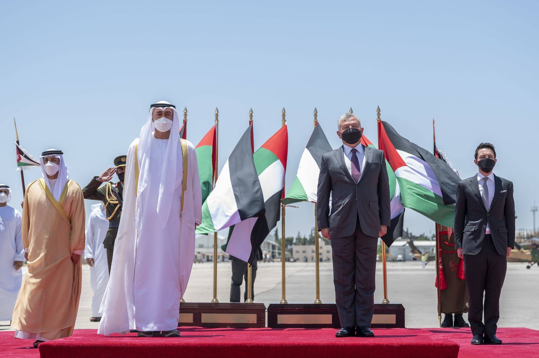 محمد بن زايد وملك الأردن