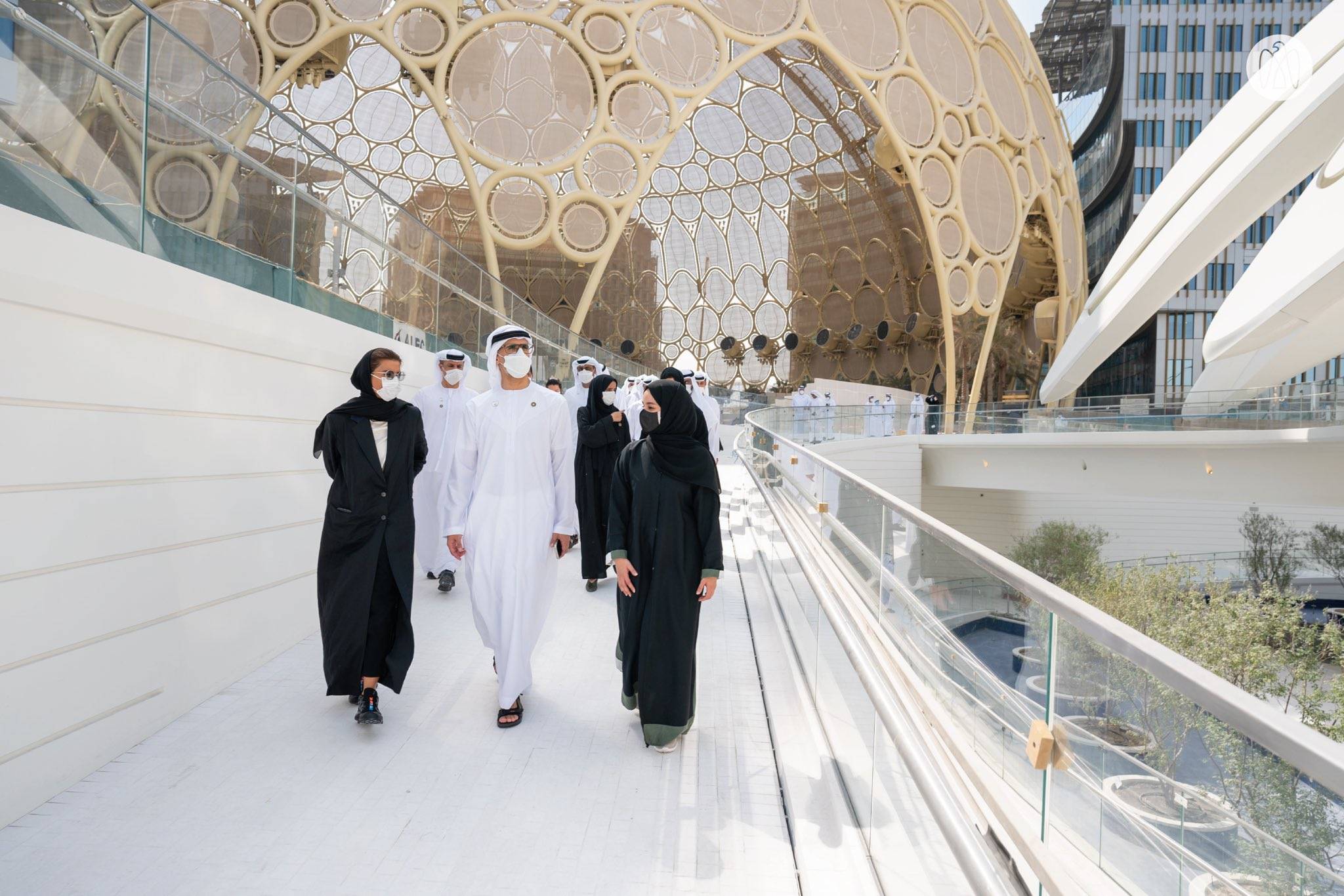 خالد بن محمد بن زايد يزور موقع إكسبو 2020 دبي