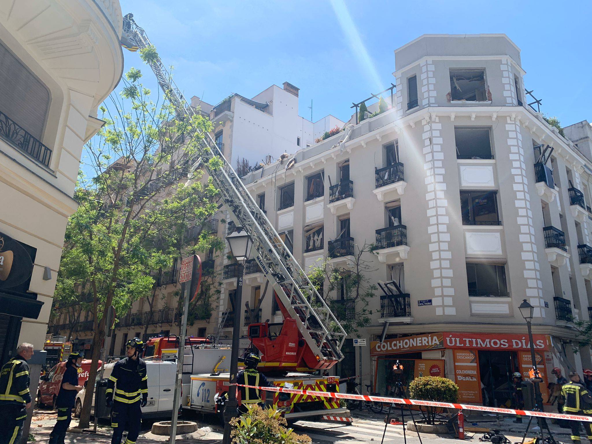 انفجار في مبنى في مدريد