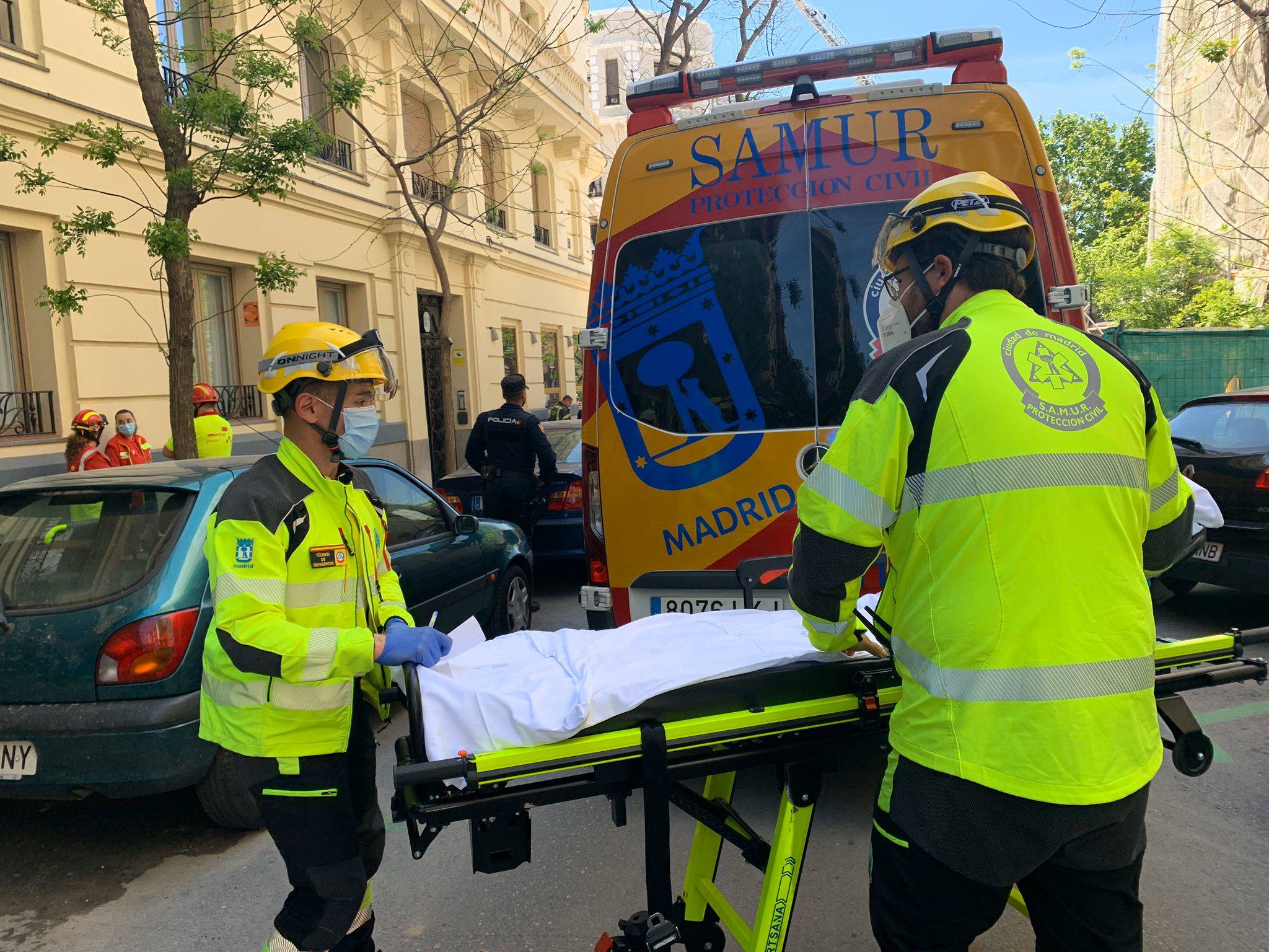 انفجار في مبنى في مدريد