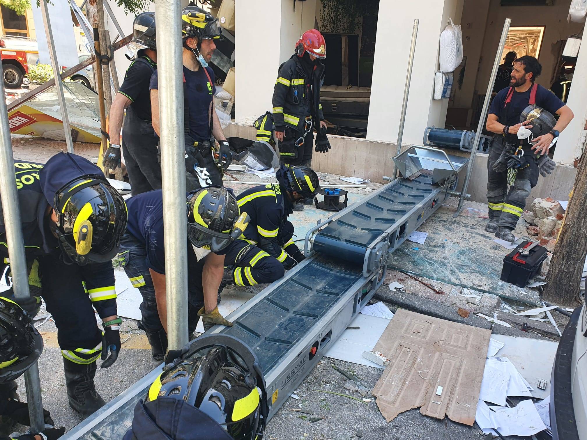 انفجار في مبنى في مدريد