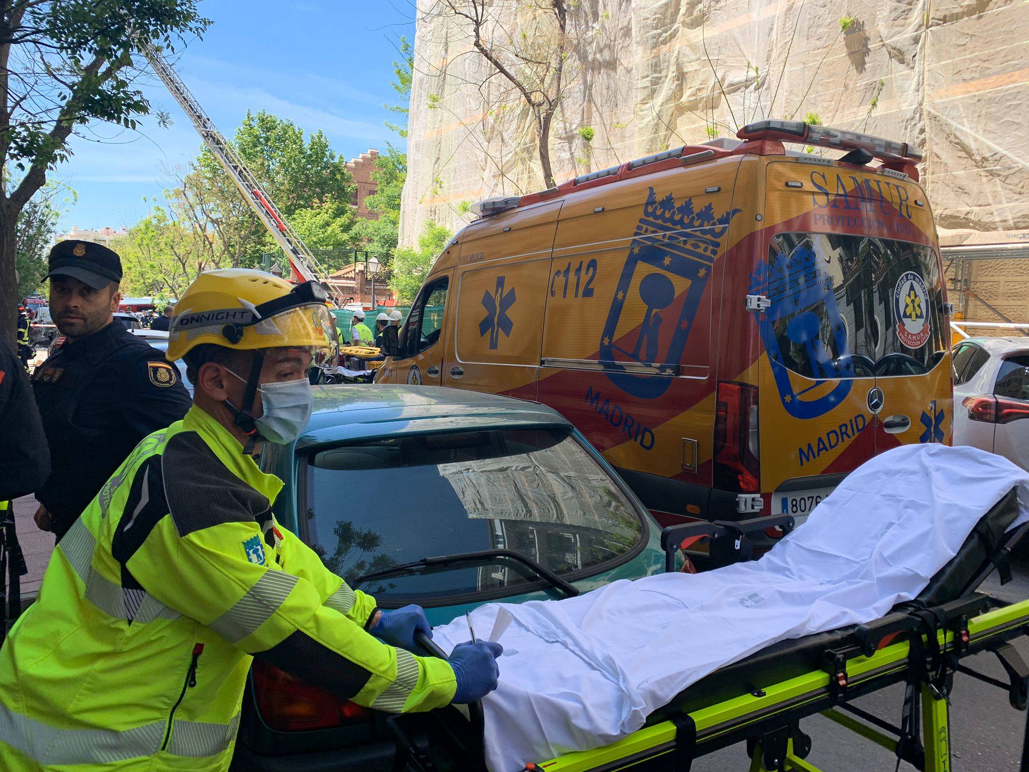 انفجار في مبنى في مدريد