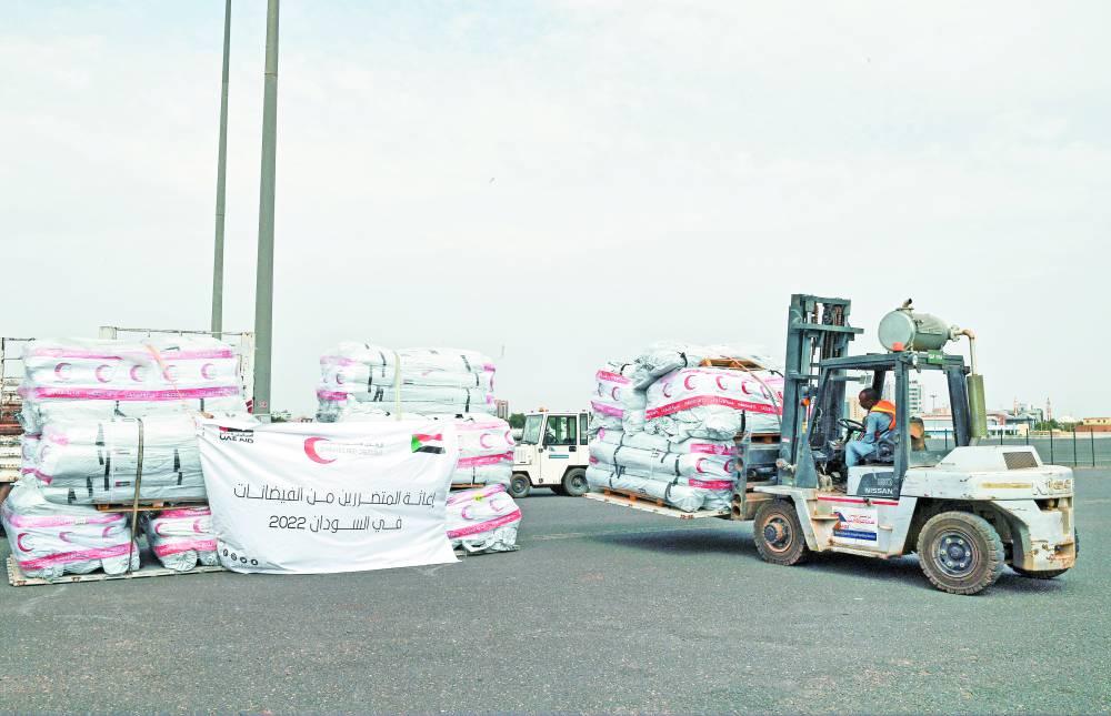 خلال تحميل المساعدات الإغاثية إلى السودان, خلال تحميل المساعدات الإماراتية الى السودان