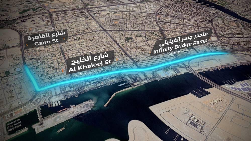 «طرق دبي» ترسي عقد مشروع نفق شارع الخليج بسعة 3 مسارات في كل اتجاه بطول 1650 متراً