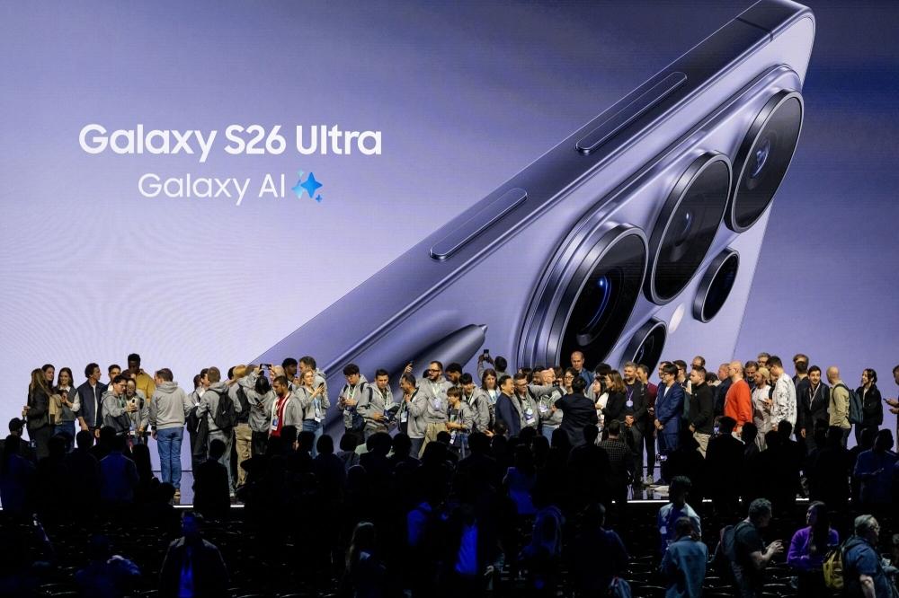 من فعالية سامسونغ لإطلاق غالاكسي إس 26 في كاليفورنيا