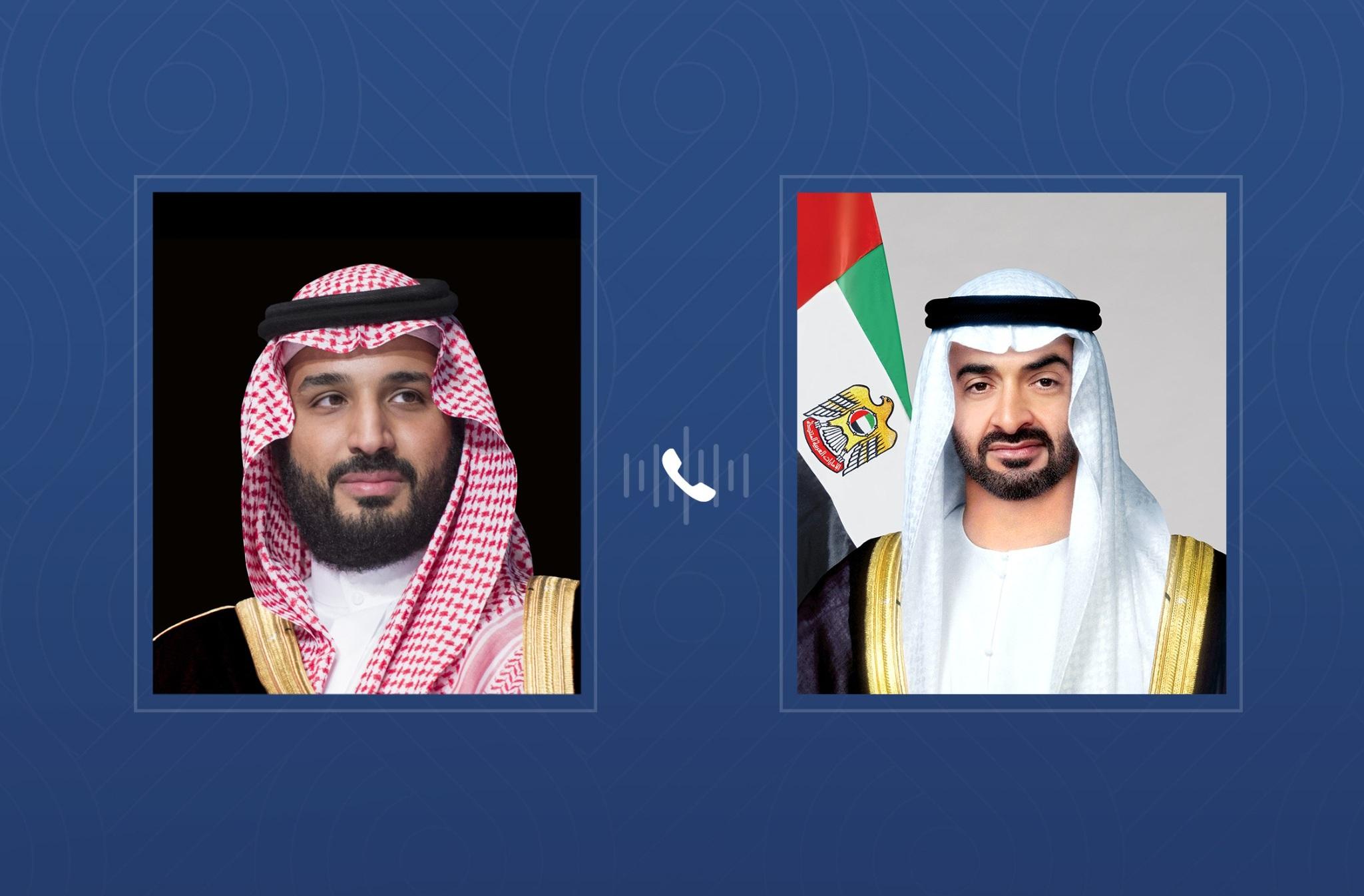 رئيس الدولة يتلقى اتصالاً هاتفياً من ولي عهد السعودية