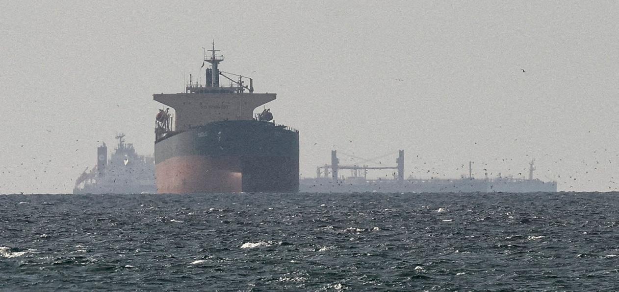 سفن شحن في الخليج العربي قرب مضيق هرمز (11 مارس 2026 / رويترز)