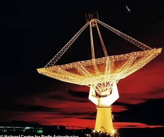 Receiving a radio signal from a galaxy 9 billion years away