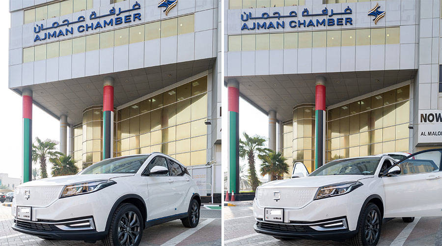 The Emirati-made .. “Al-Thamani” is the first electric car to be approved by the Ajman Chamber.