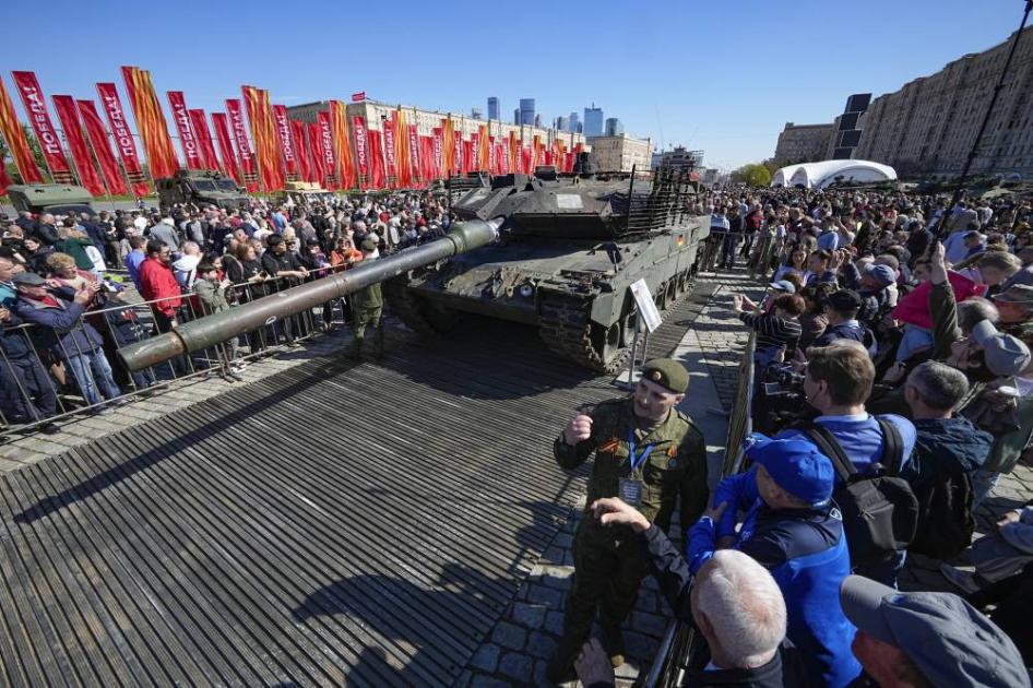Russian Army Showcases Western Spoils: A Propaganda Stunt Amidst Ongoing Conflict