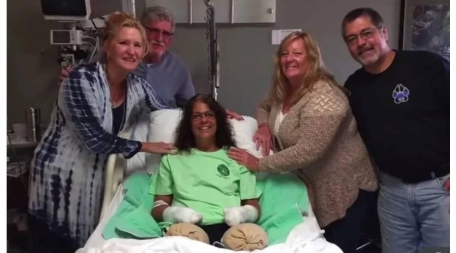 عناق كلب ينتهي ببتر أطراف سيدة أمريكية #صحيفة_الخليج 