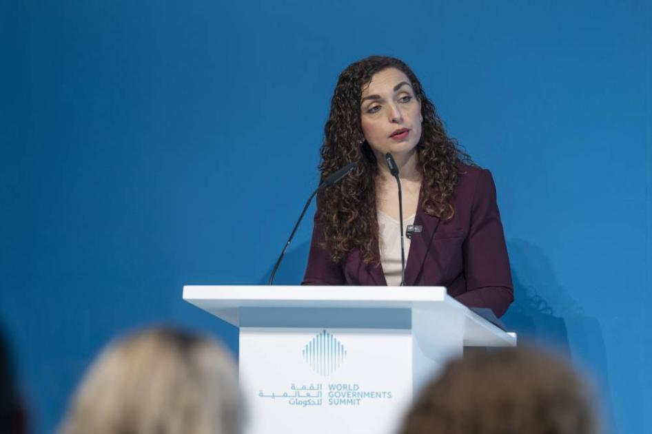 رئيسة كوسوفو: دبي رمز عالمي للطموح والرؤية