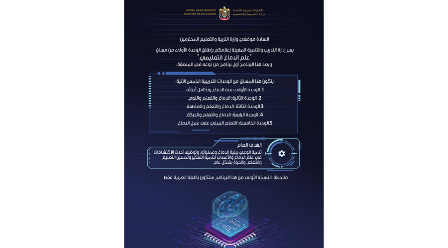 علم الدماغ التعليمي مساق جديد لـ«التربية» يرتقي بالمعلمين