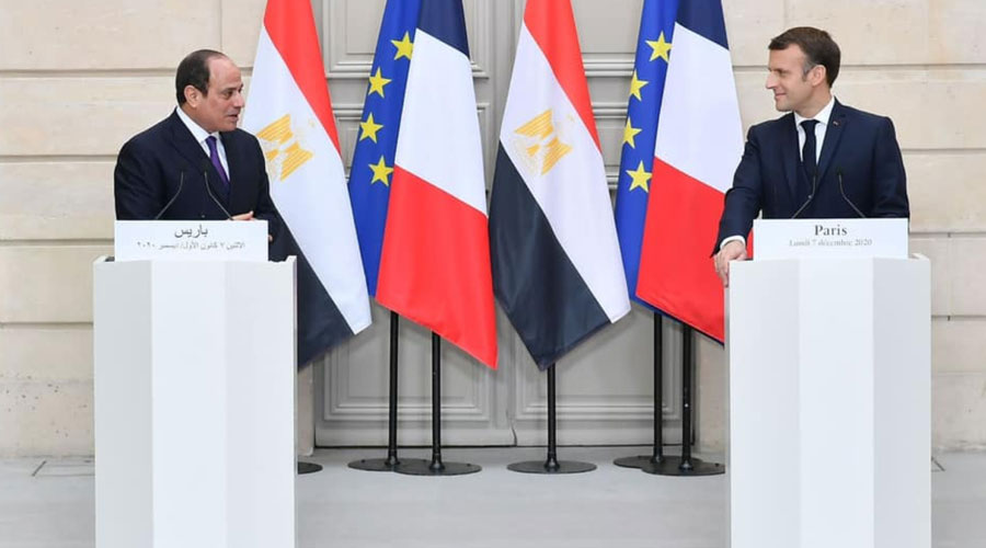 السيسي وماكرون يتفقان على التصدي للدول المستفزة في المنطقة