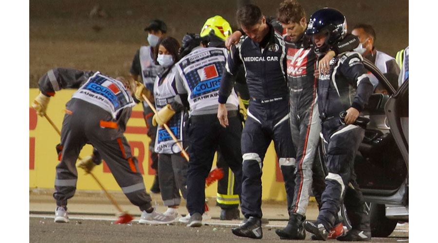 غروجان يغادر المستشفى بعد حادثه المروع