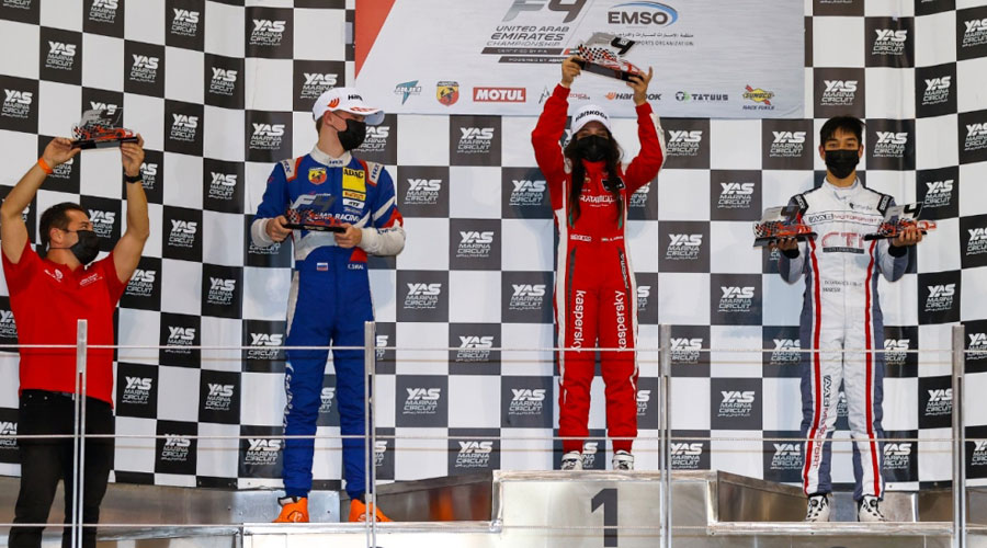 حمدة القبيسي تتألق في الجولة الثانية من بطولة فورمولا 4