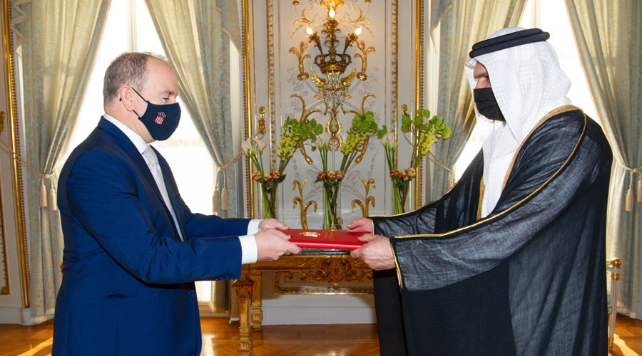 سفير الدولة غير المقيم يقدم أوراق اعتماده إلى أمير موناكو