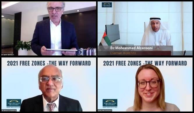الزرعوني مترئساً اجتماع المنظمة العالمية للمناطق الحرة
