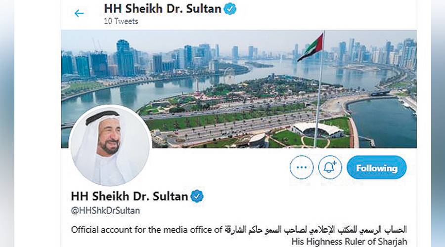 حساب الشيخ سلطان على تويتر
