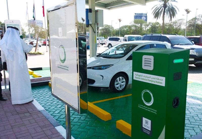 إحدى محطات شحن السيارات الكهربائية
