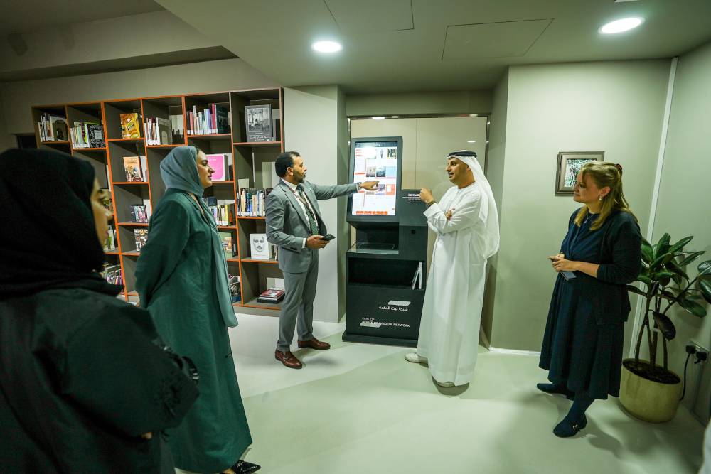 خلال تدشن «شبكة بيت الحكمة» في مركز مرايا للفنون