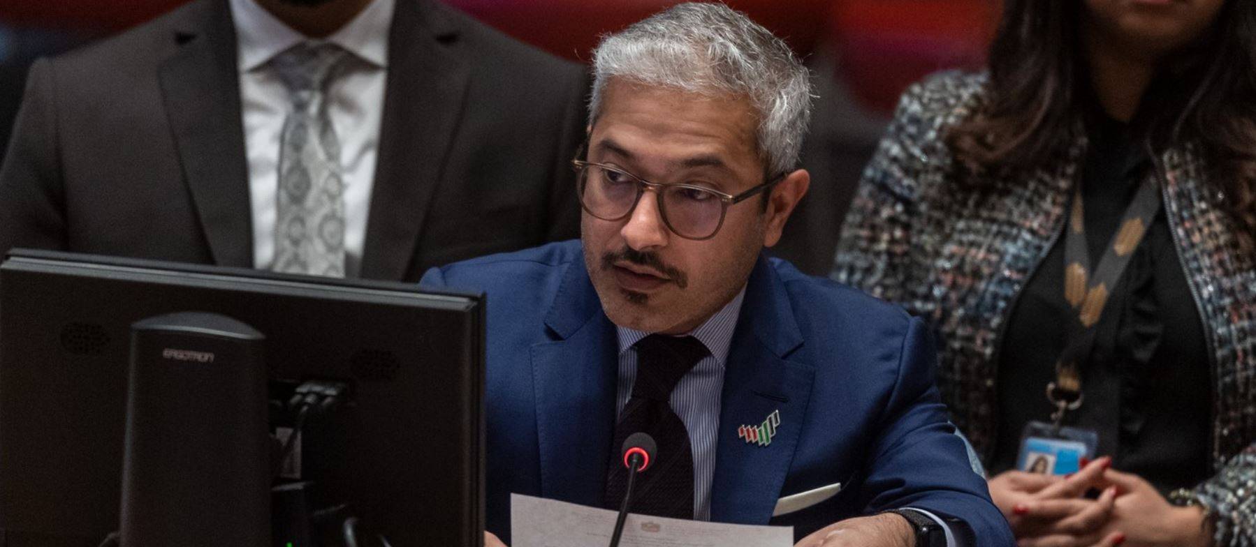 السفير محمد أبو شهاب يلقي بيان الإمارات أمام مجلس الأمن