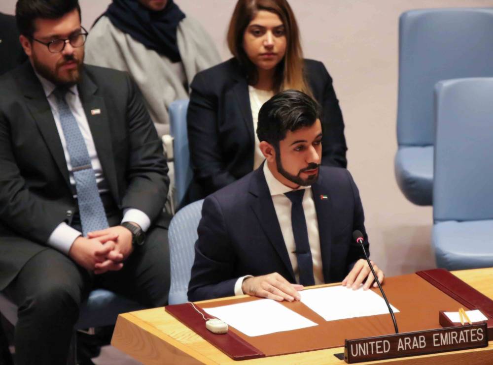 سعود المزروعي أمام مجلس الأمن