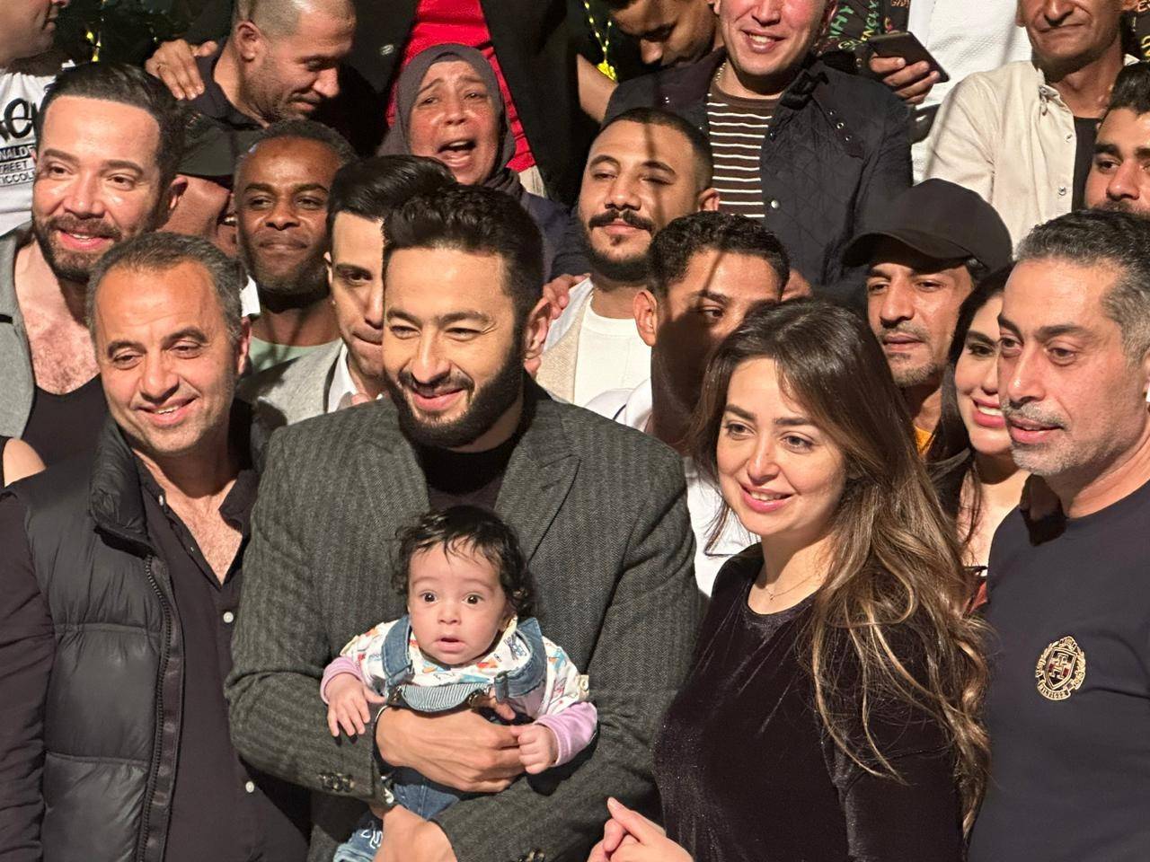 حمادة هلال أثناء الاحتفال بنهاية تصوير الجزء الثالث