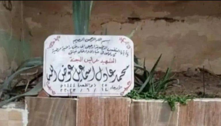 «عريس الجنة».. لافتة على قبر قاتل نيرة أشرف تغضب المصريين