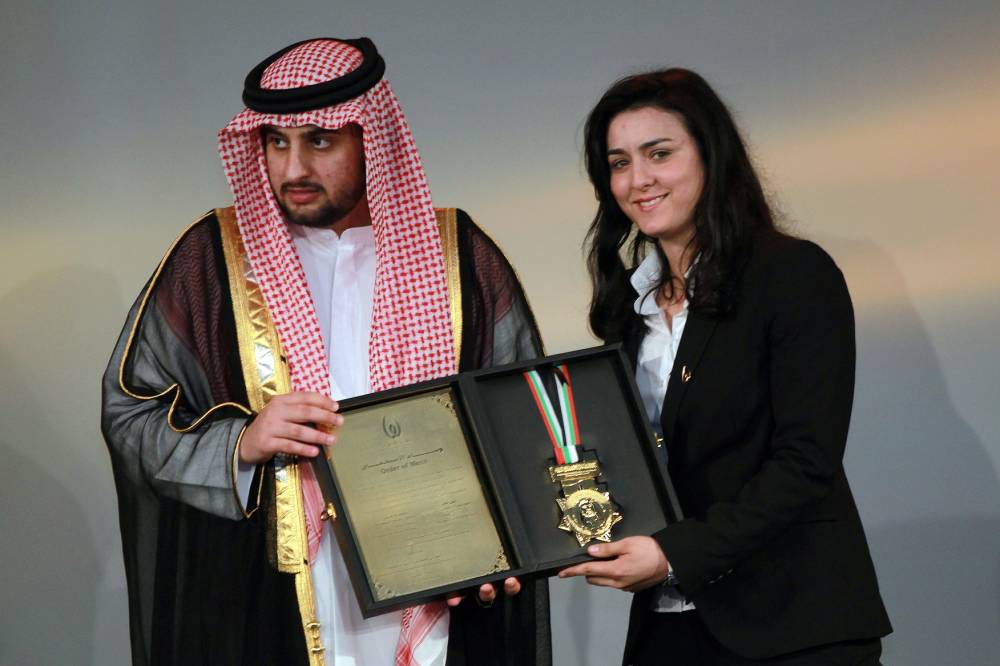 أحمد بن محمد يسلم أنس جابر جائزة الابداع الرياضي عام 2011