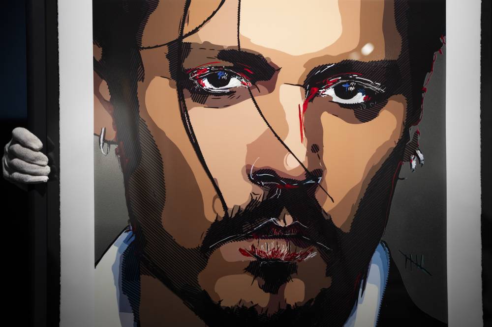 رسمة جوني ديب (أ.ب)