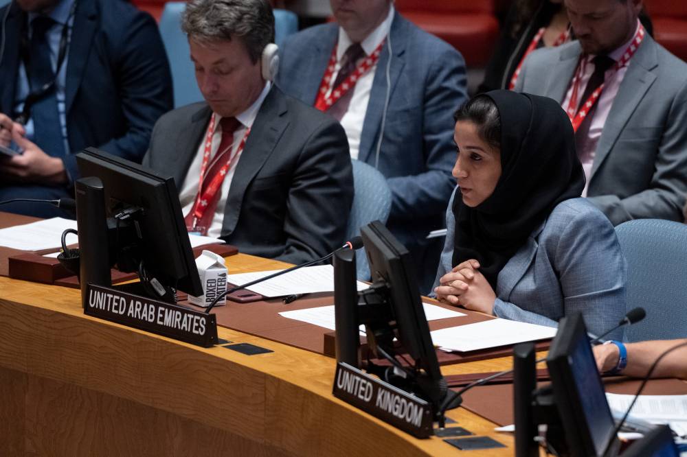 أميرة الحفيتي تلقي كلمة الدولة في مجلس الأمن