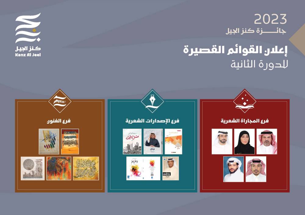 القوائم القصيرة لفروع الفنون والإصدارات الشعرية والمجاراة الشعرية