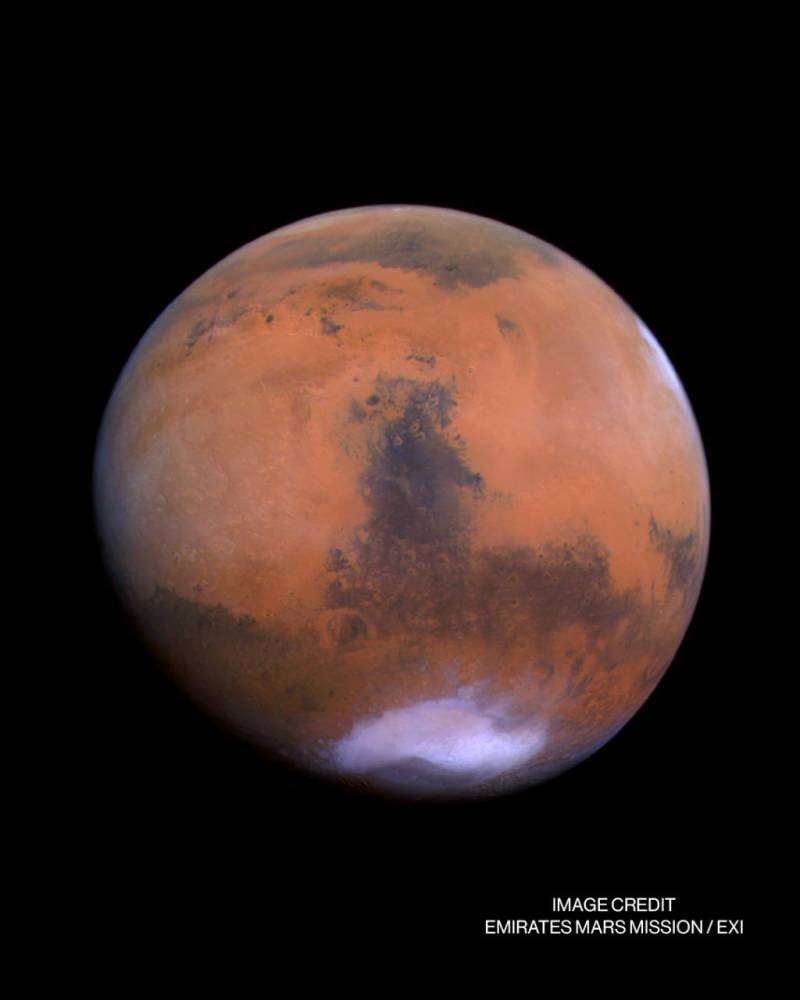 النصف الجنوبي في المريخ بعدسة مسبار الأمل