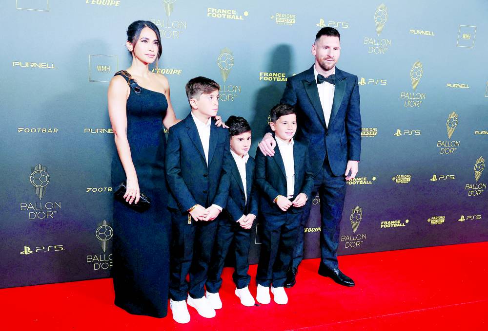 ميسي وأنوتنيللا وأولادهما