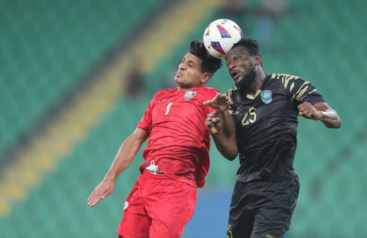 لقطة من مباراة فريقي نفط البصرة وأمانة بغداد