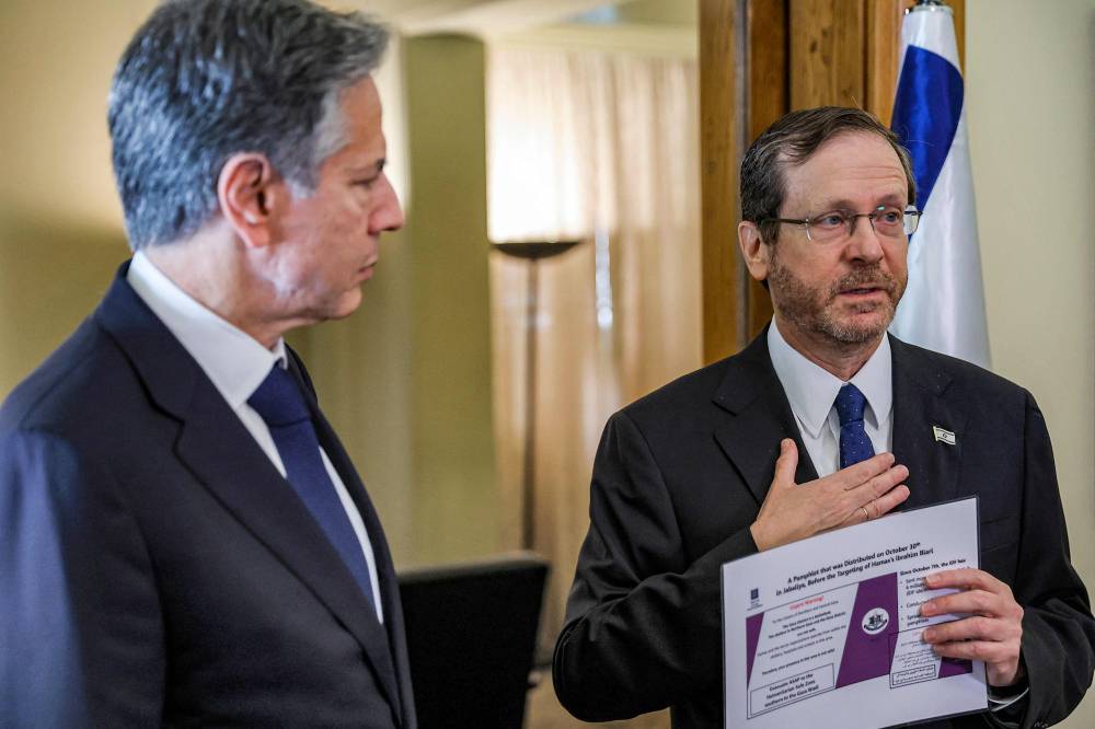 بلينكن: لدى إسرائيل «الحق» و«واجب» الدفاع عن النفس