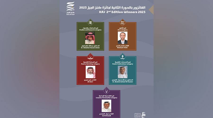 إعلان أسماء الفائزين بالدورة الثانية من جائزة «كنز الجيل»
