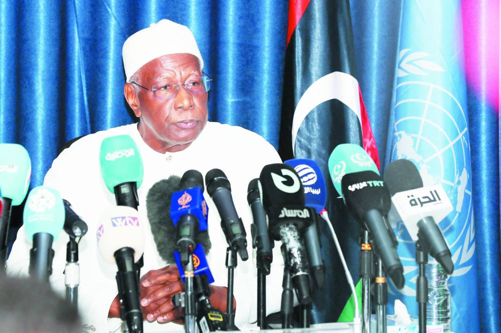 المبعوث الأممي إلى ليبيا خلال مؤتمر صحفي ( ارشيفية )