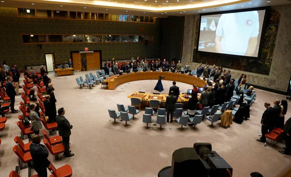  مجلس الأمن يقف دقيقة صمت على أرواح الأبرياء (أ ف ب)