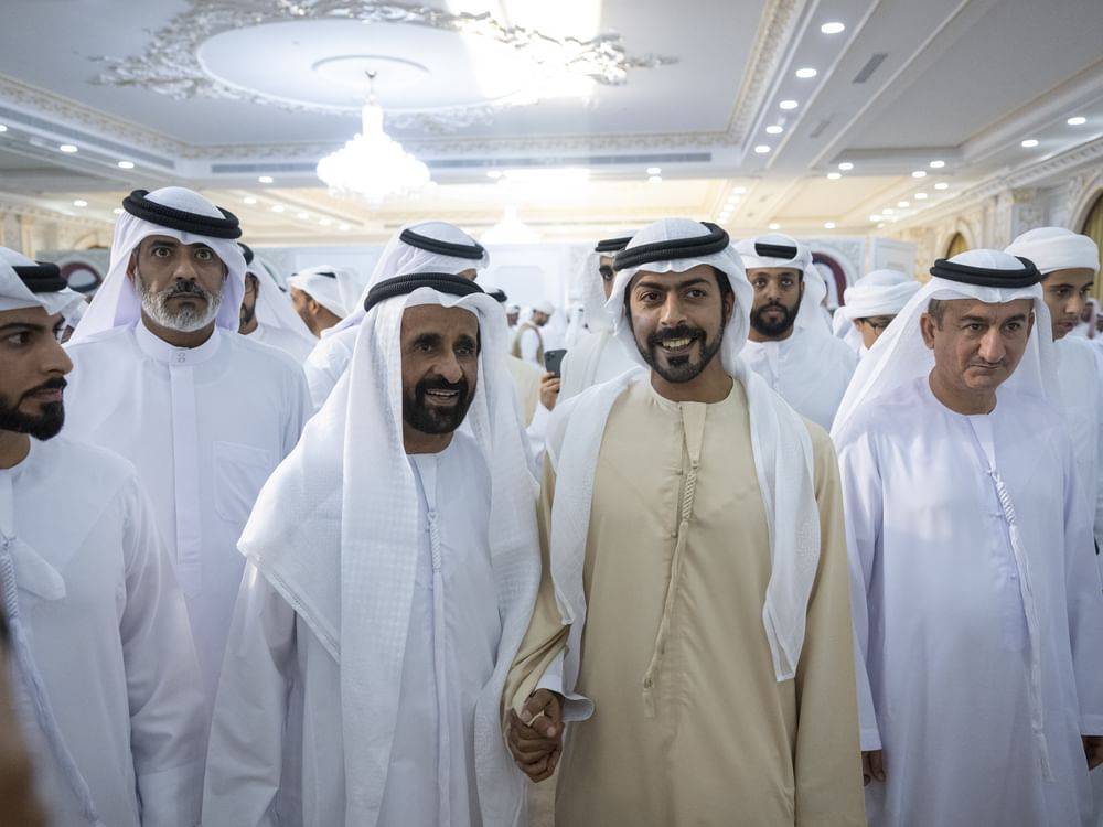 سعيد بن طحنون وخليفة بن طحنون يحضران أفراح العامري