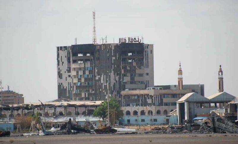  مبنى تابع لقيادة الجيش تم تدميره خلال الاشتباكات مع الدعم السريع