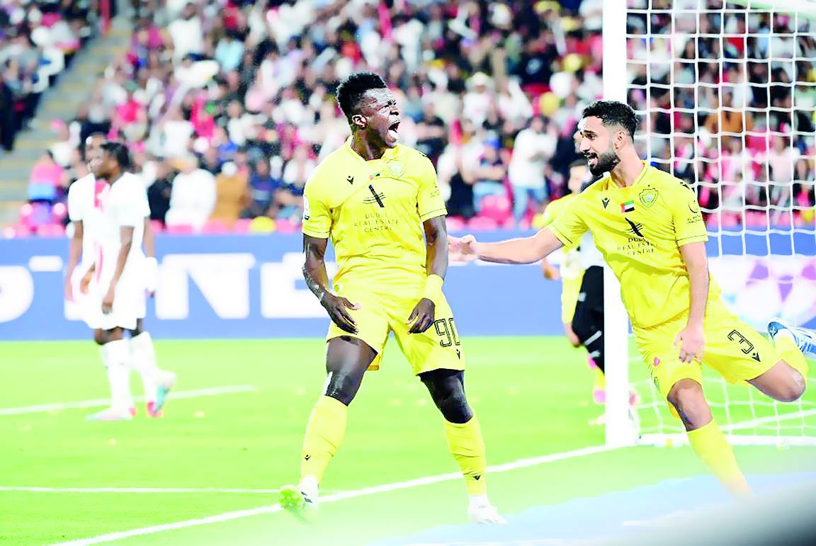 فرحة لاعبي الوصل ديالو والمهيري 